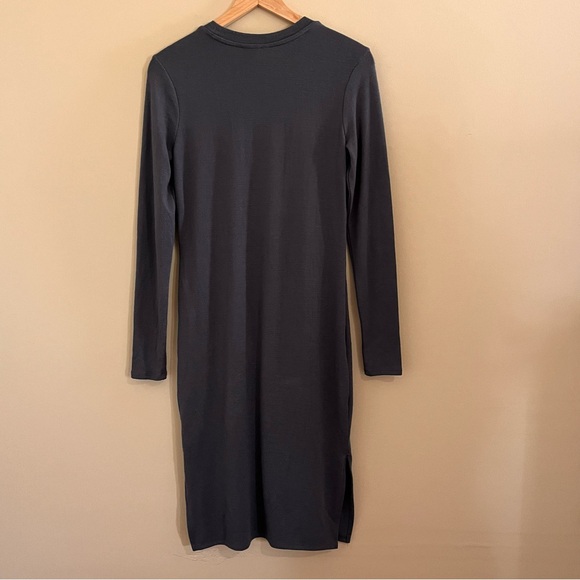 Prologue Women's Long Sleeve Gray Form Fitting Dress With Side Slit Size S - Picture 7 of 11